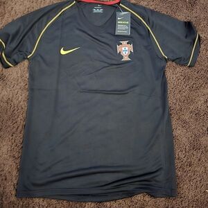 Nike Black 2006 PORTUGAL AWAY Soccer Jersey
